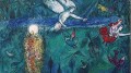 Adán y Eva expulsados del Paraíso, detalle contemporáneo de Marc Chagall